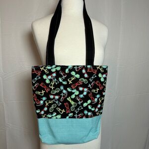 HAND CRAFTED SUNGLASS-THEMED LINED TOTE